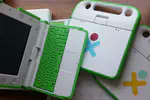 Cute Little Green Alien OLPC XO-4 Laptops