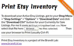 Print Etsy Inventory